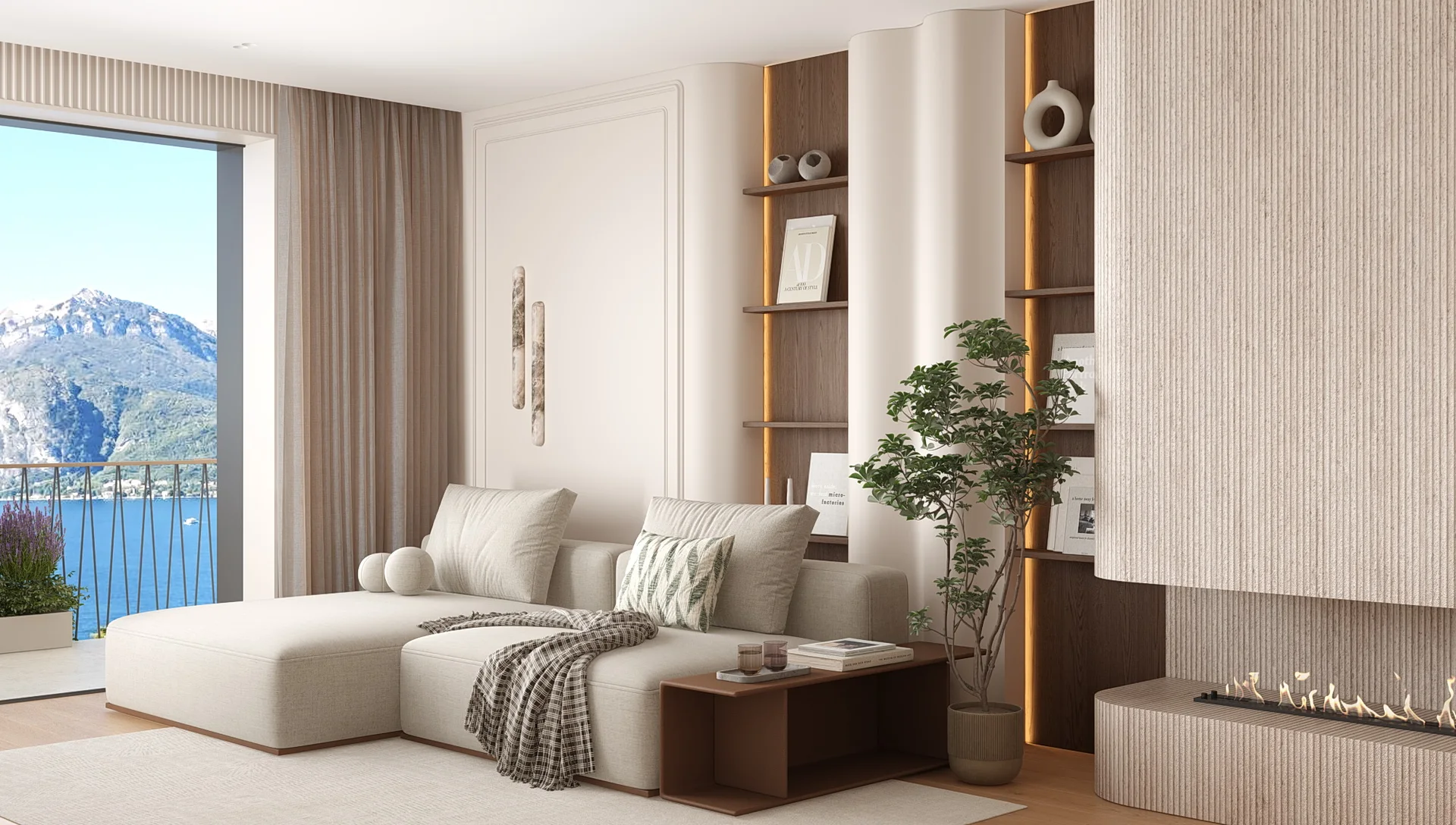 Render degli interni dell’appartamento 07, vista 1 di 9