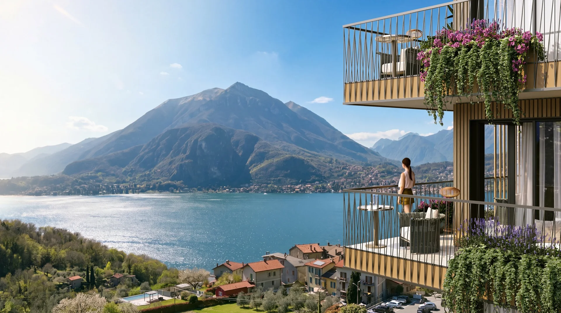 Render del progetto residenziale a Perledo, vista 5 di 7